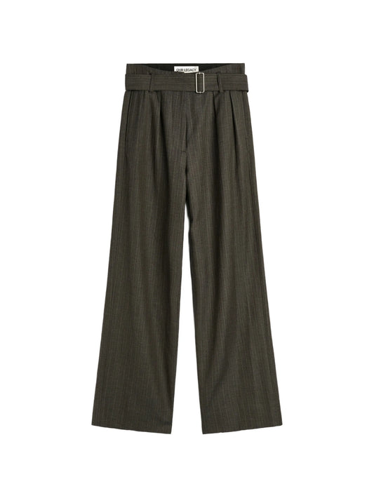 Soar pinstriped-wool trousers