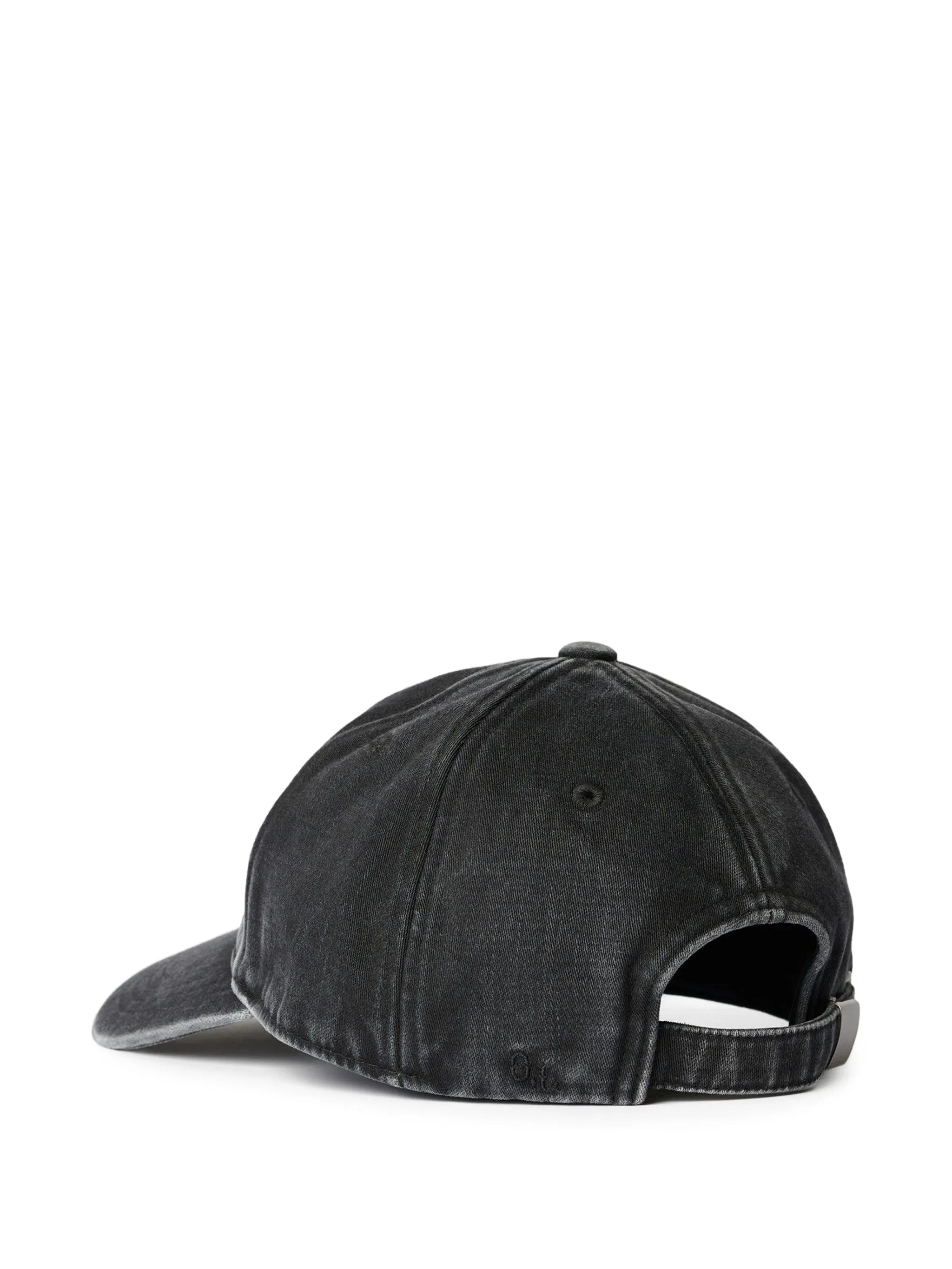enzyme-washed cotton-sateen baseball cap