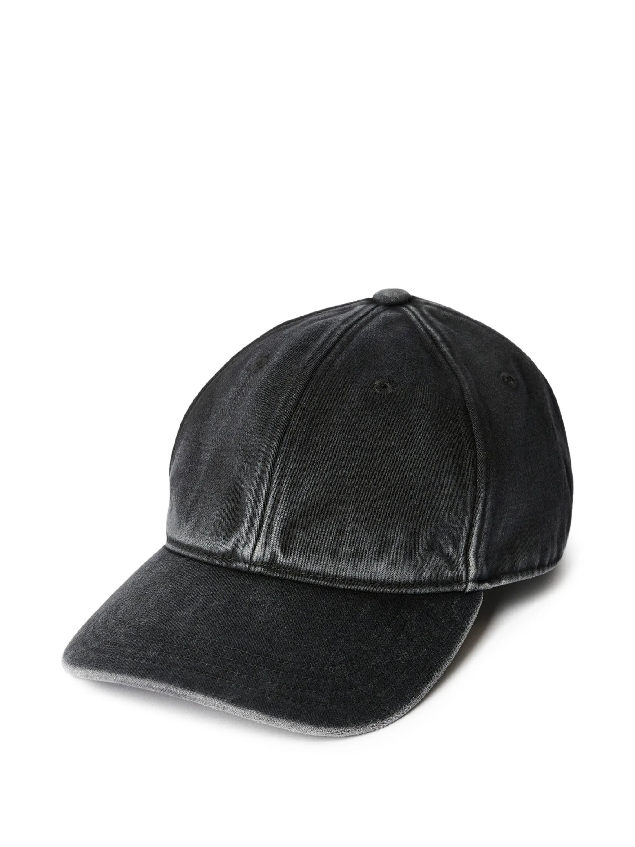 enzyme-washed cotton-sateen baseball cap