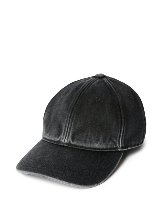 enzyme-washed cotton-sateen baseball cap