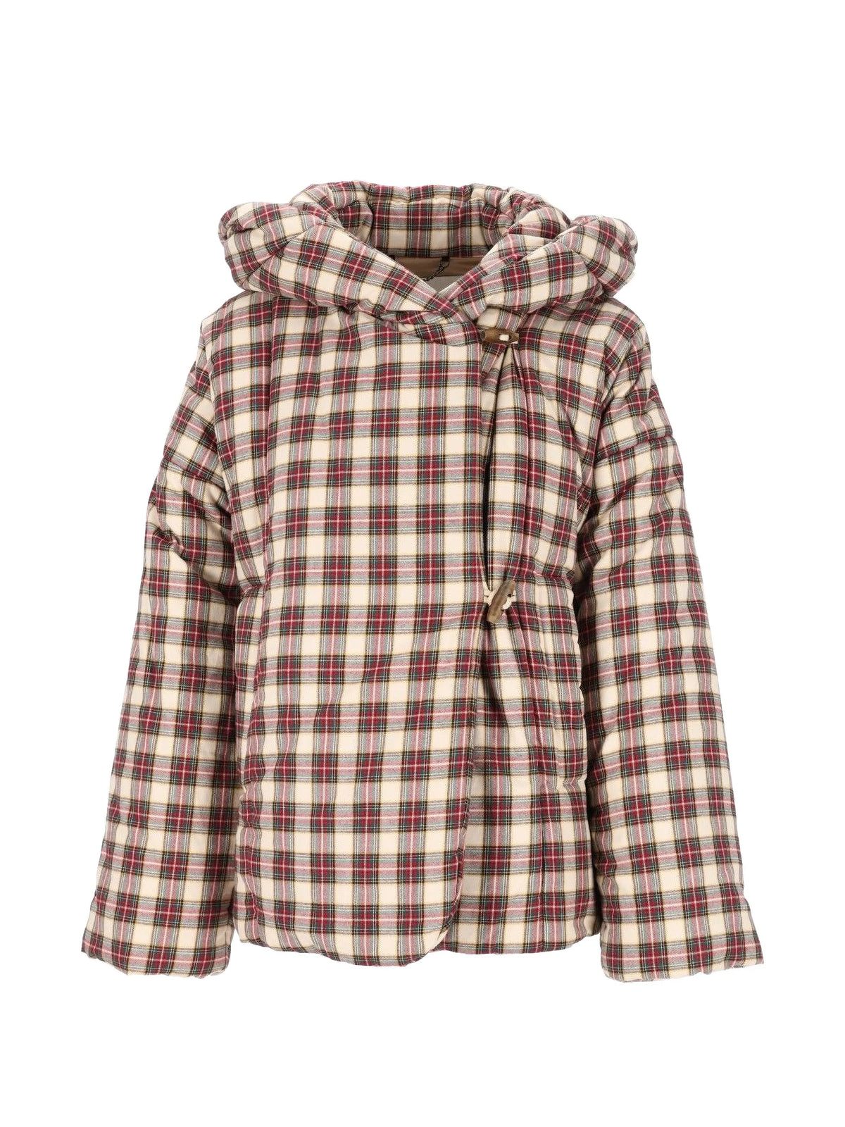 check-print padded jacket