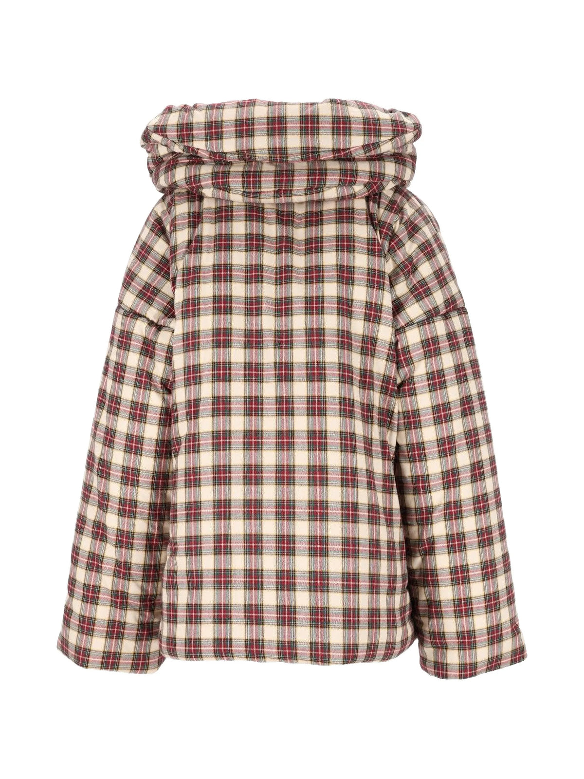 check-print padded jacket