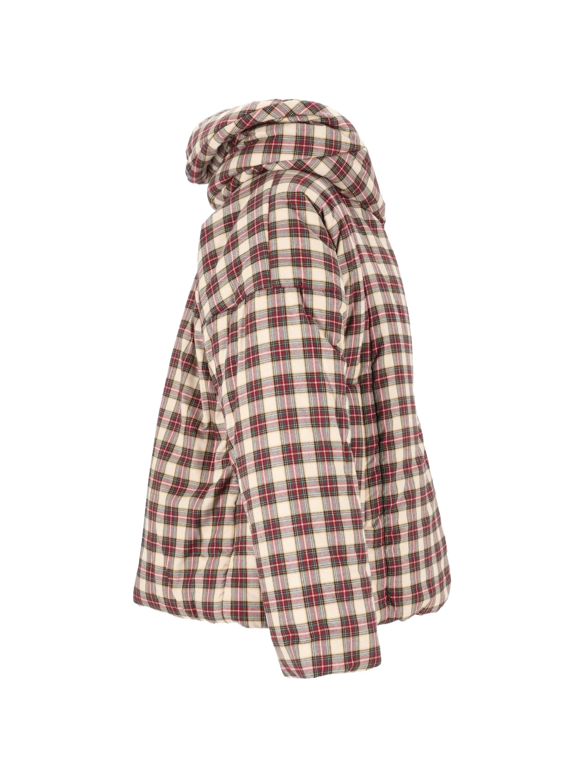 check-print padded jacket