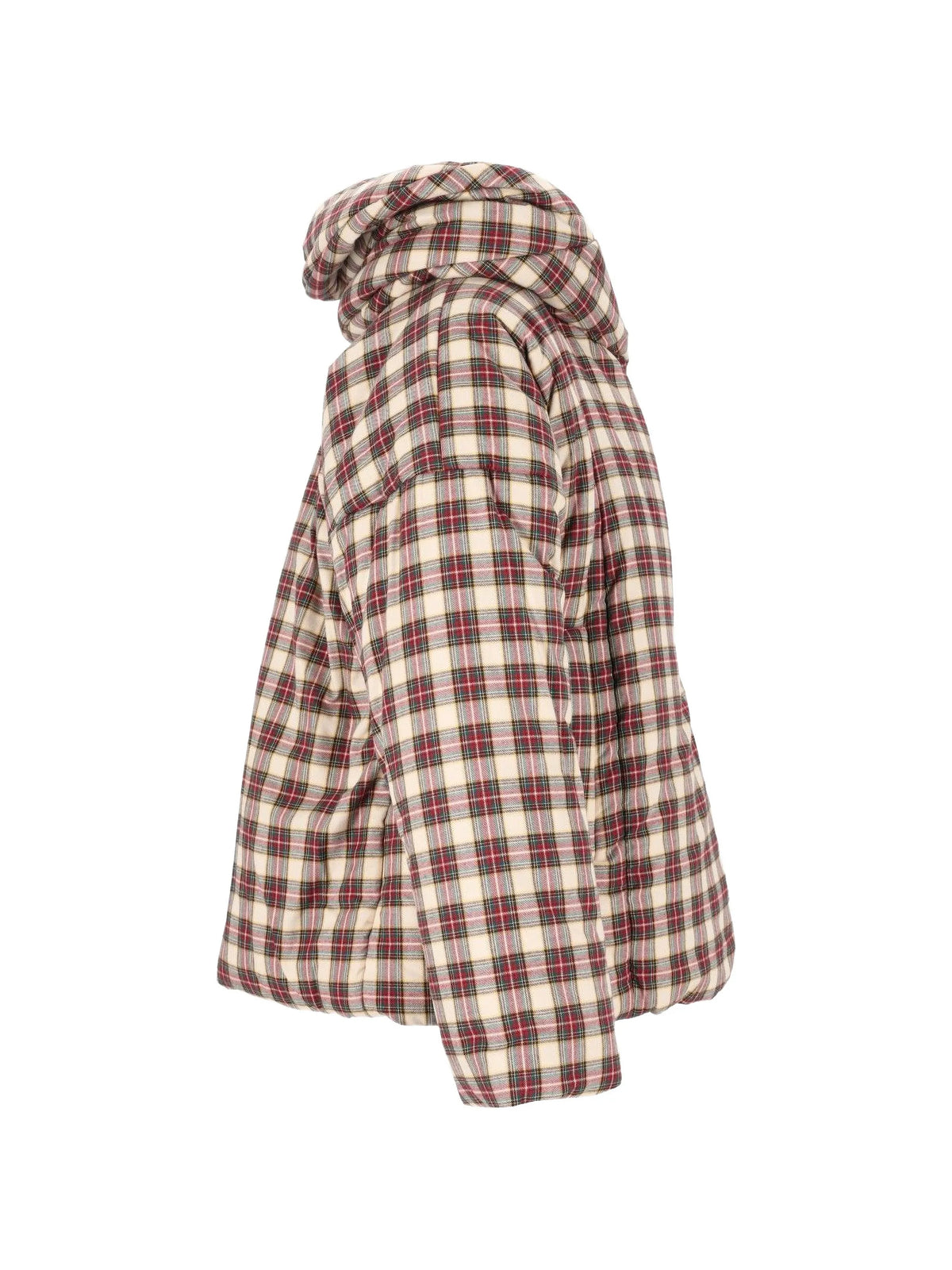 check-print padded jacket