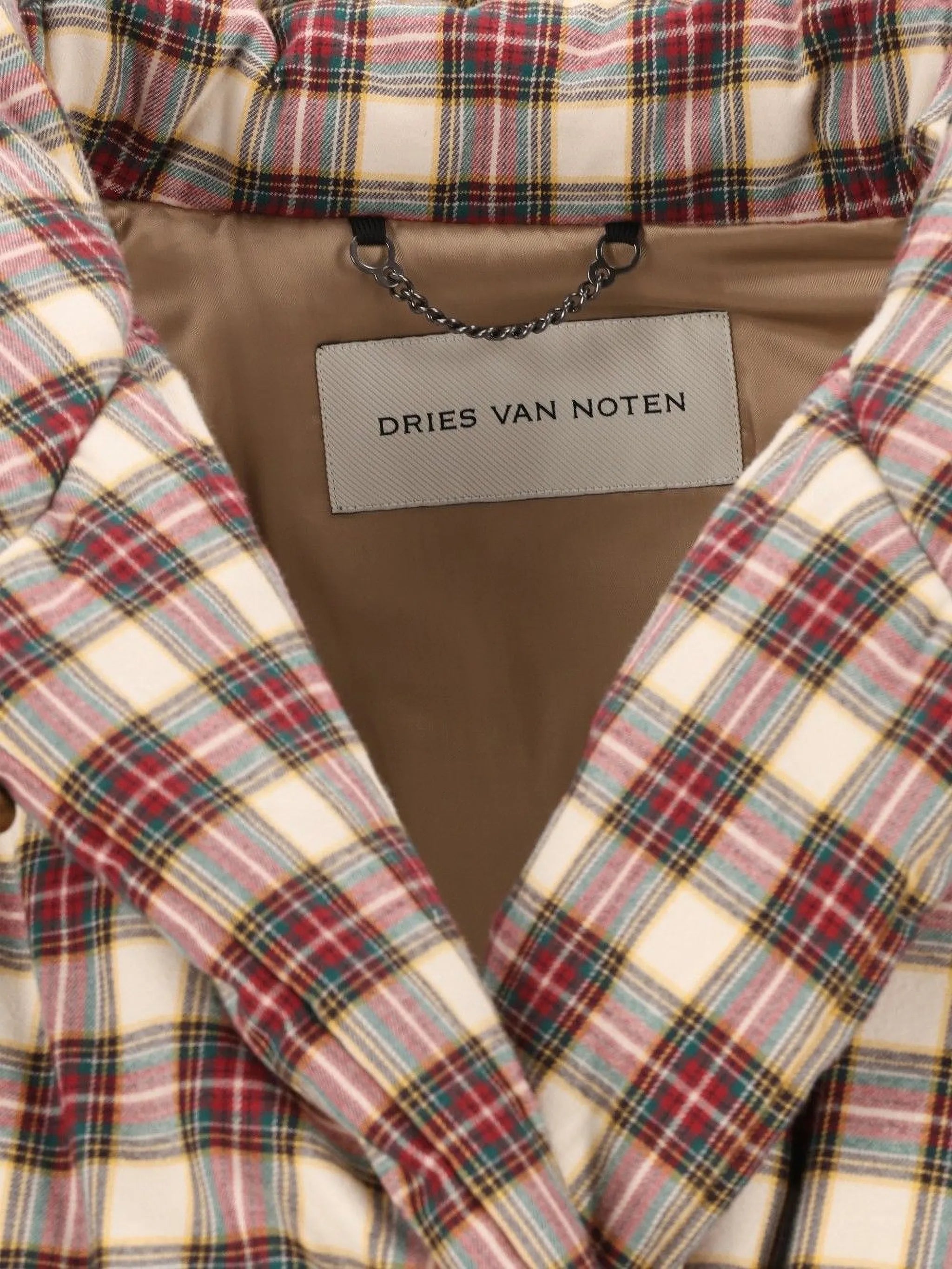 check-print padded jacket