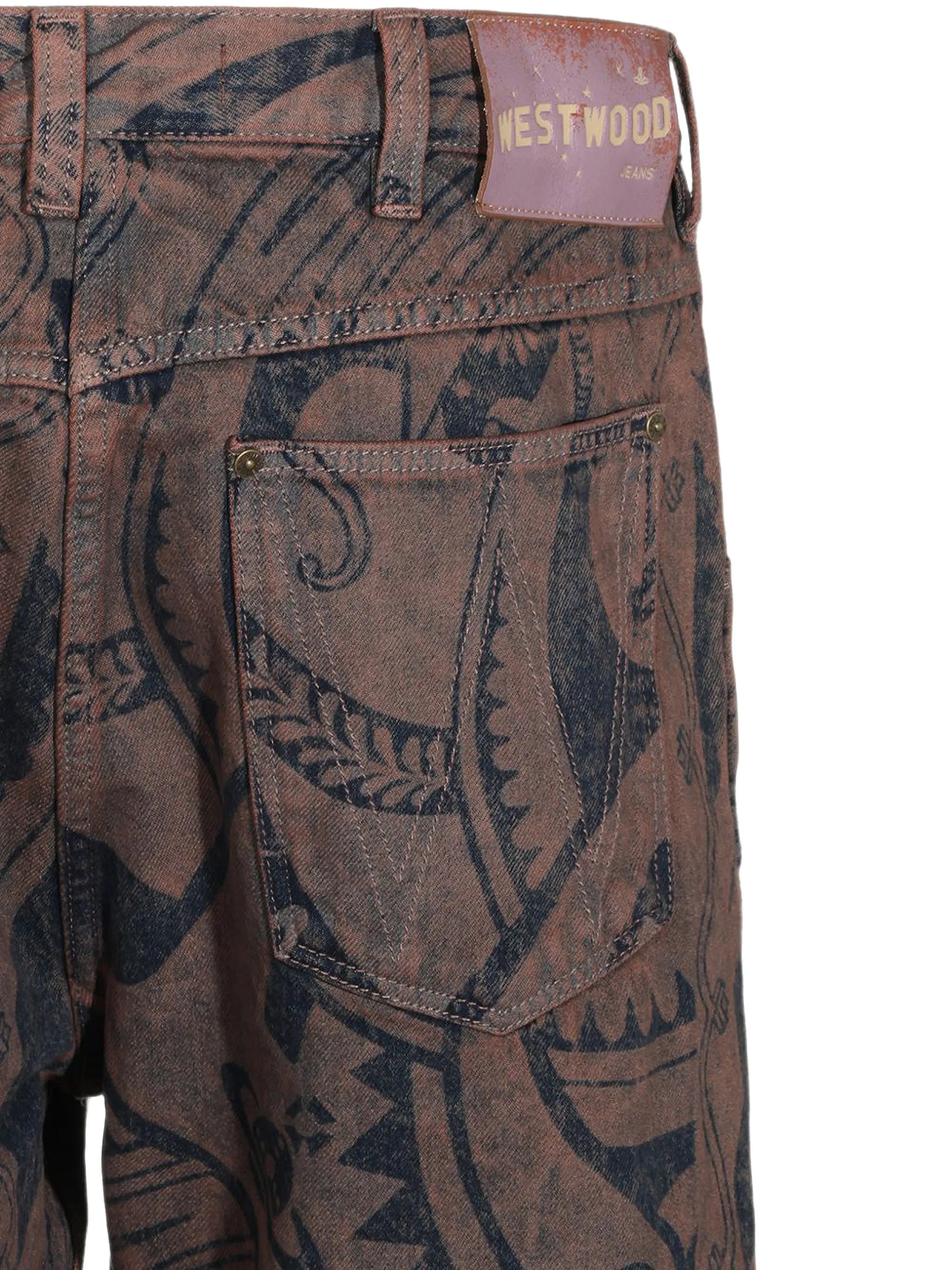 Bizarre Print straight-leg jeans