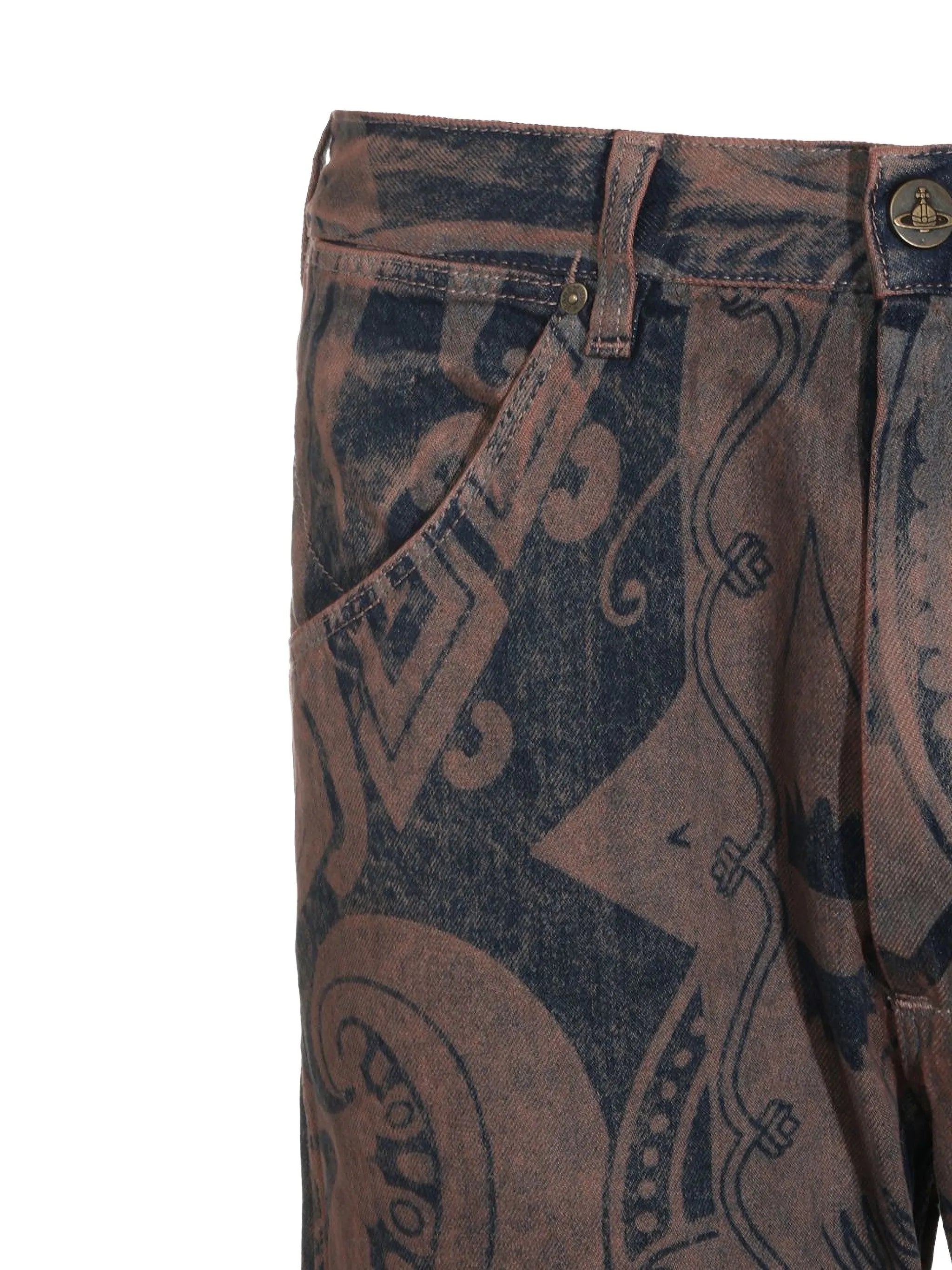 Bizarre Print straight-leg jeans