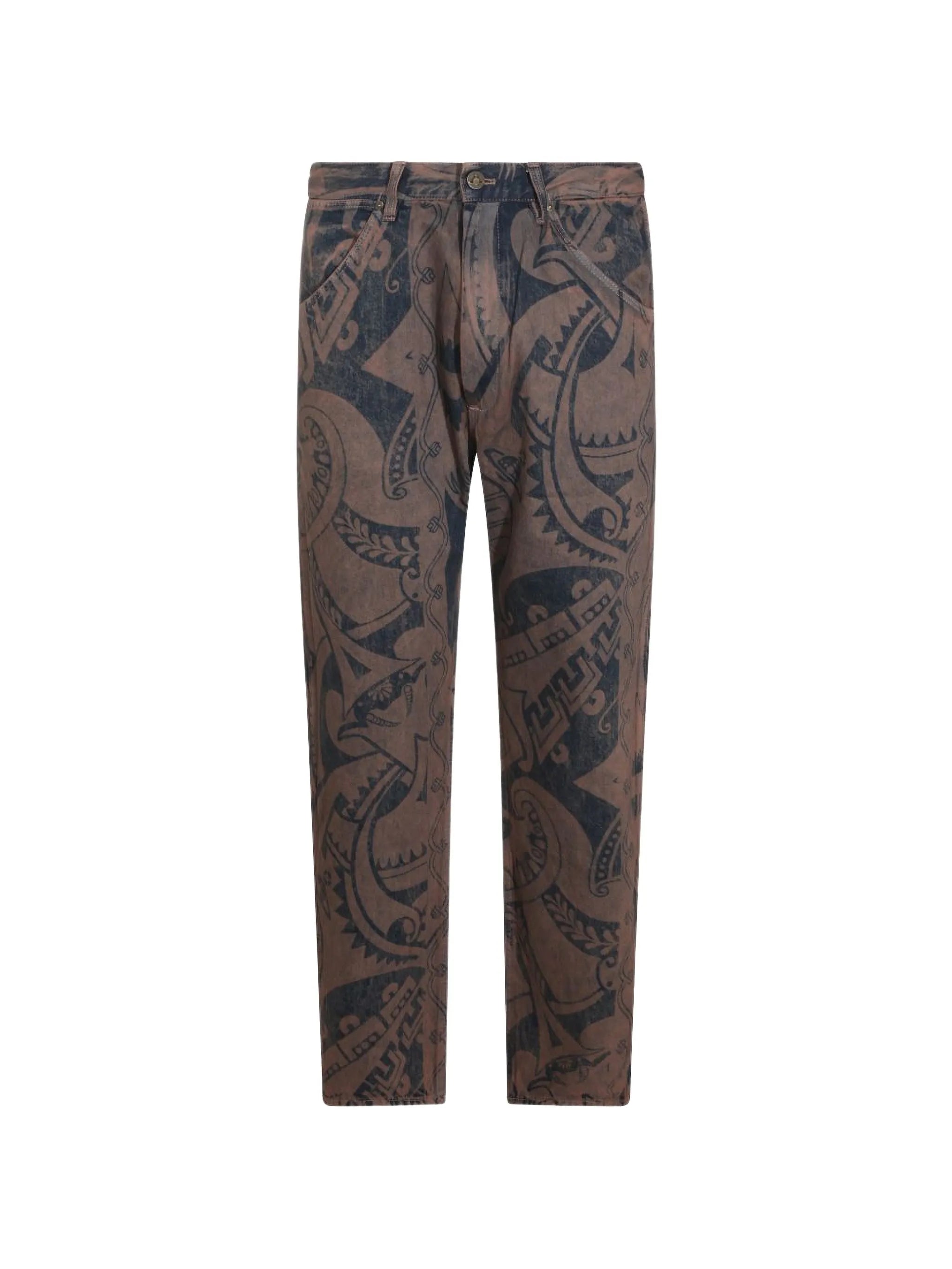 Bizarre Print straight-leg jeans