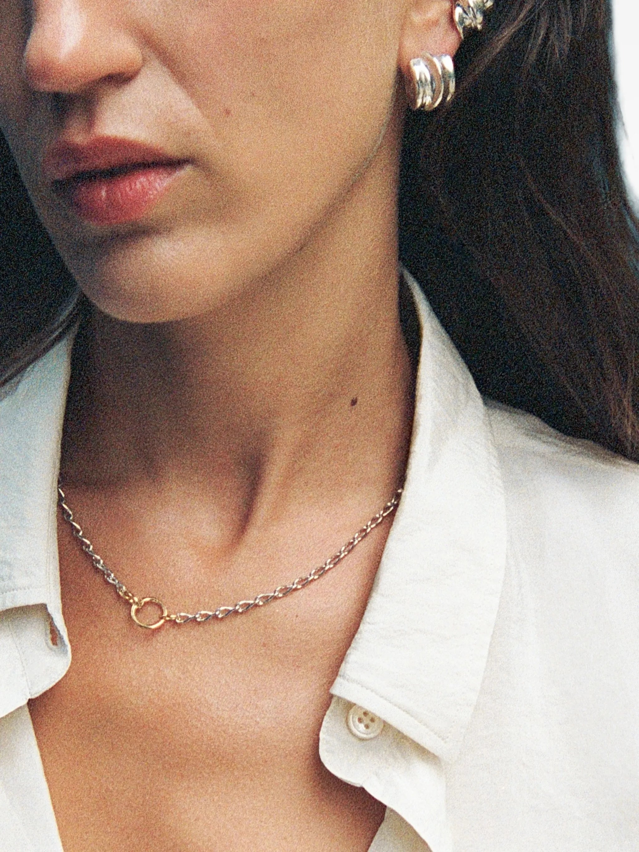 Wave Small hoop earrings