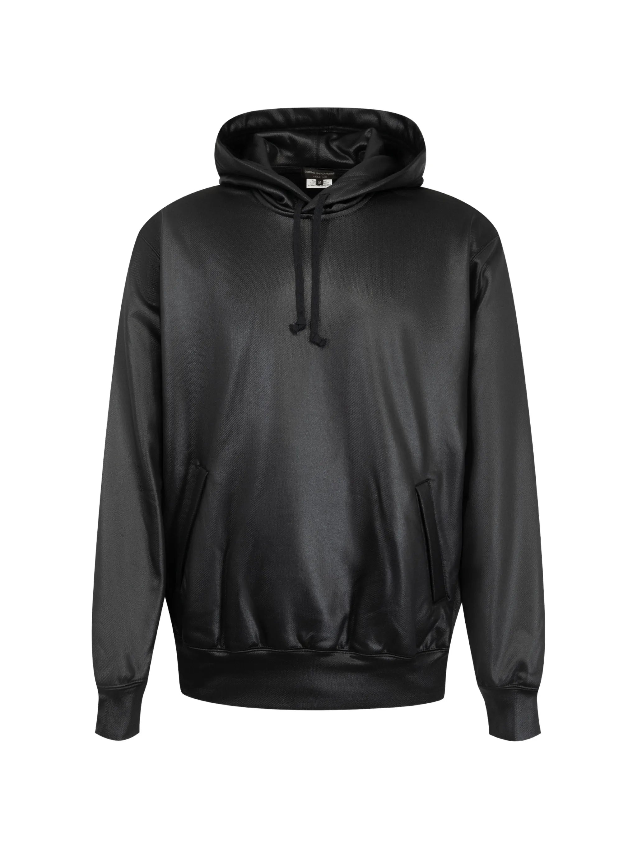 drawstring-hoodie satin-finish hoodie