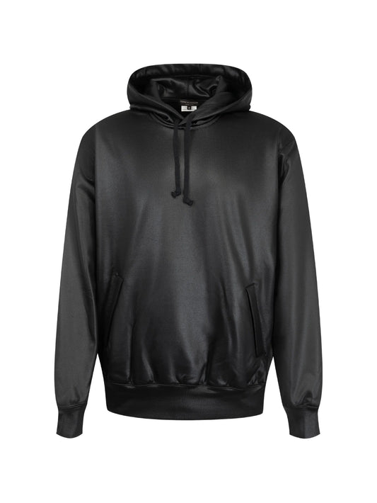 drawstring-hoodie satin-finish hoodie