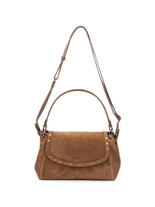 medium Chany stud-embellished suede shoulder bag
