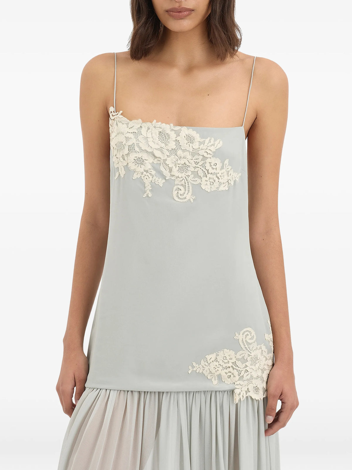 Noria lace-trim maxi dress