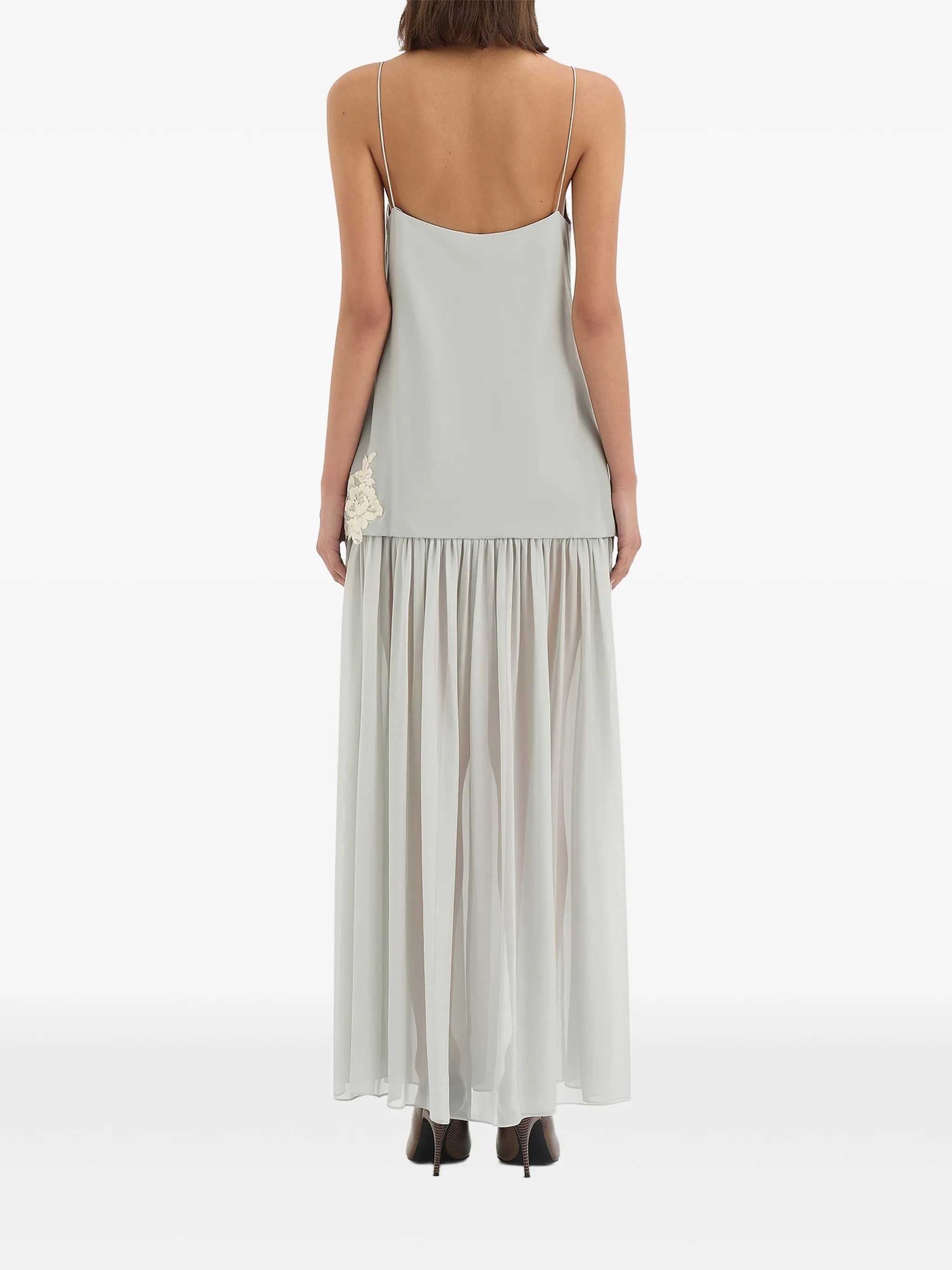 Noria lace-trim maxi dress