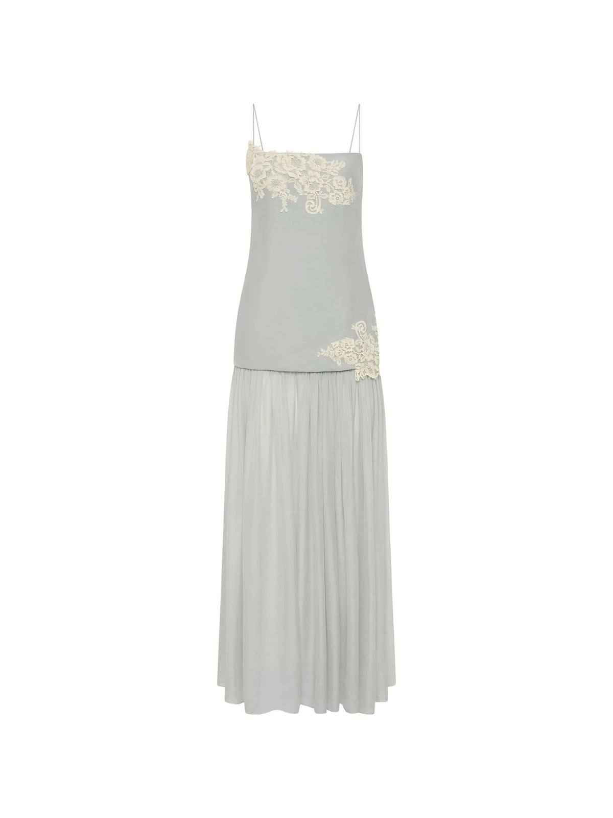 Noria lace-trim maxi dress