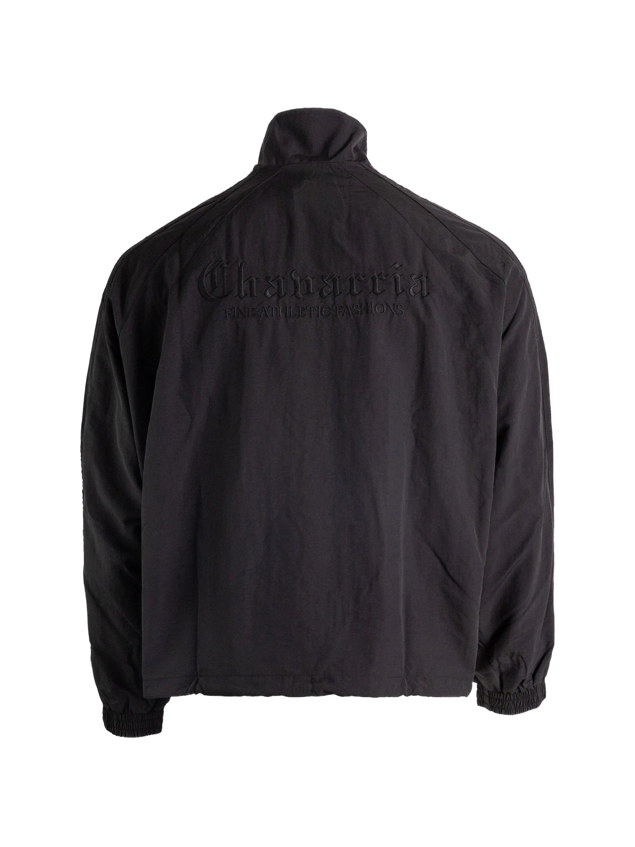 logo-embroidered zip-up jacket