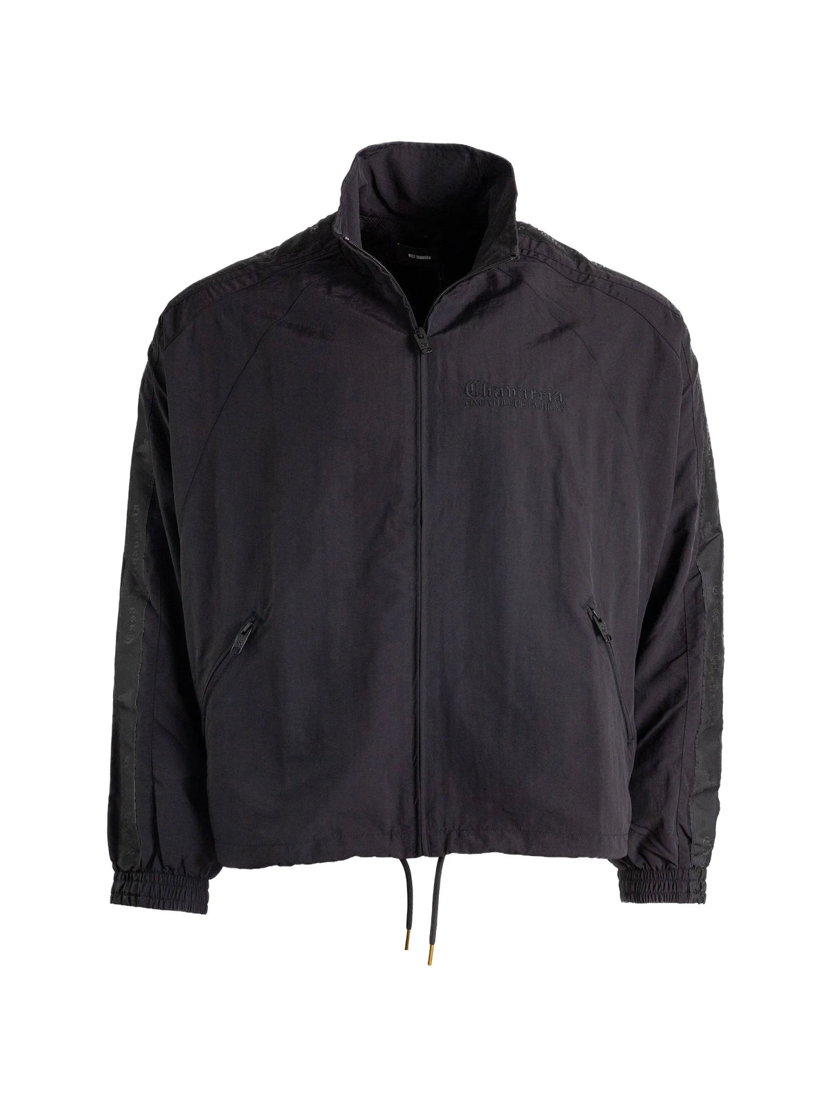 logo-embroidered zip-up jacket
