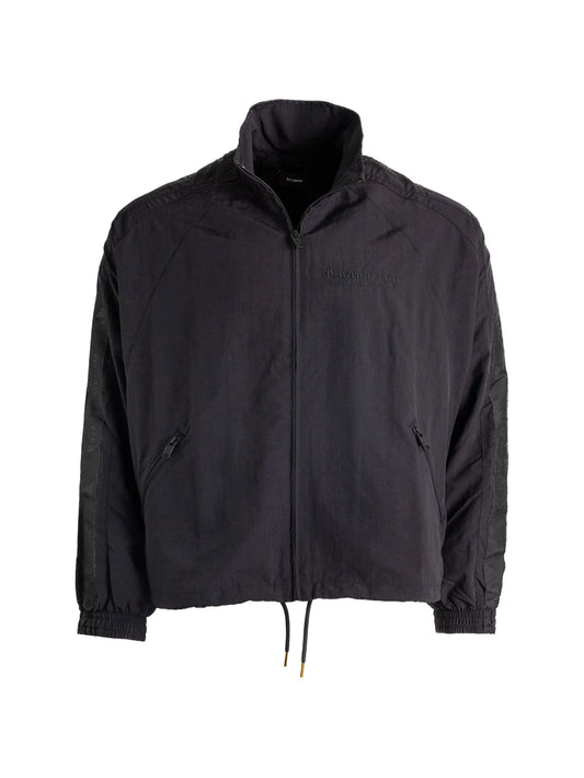 logo-embroidered zip-up jacket