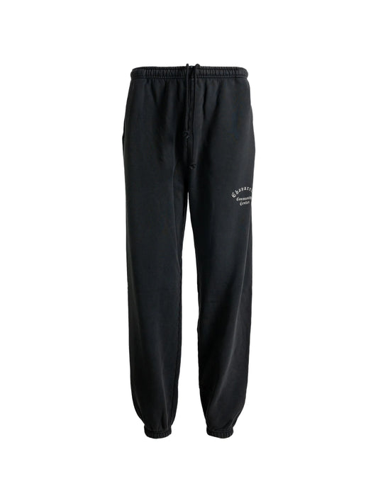logo-print elasticated-cuff track pants