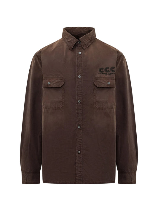 Corcoran logo-embroidered workwear overshirt