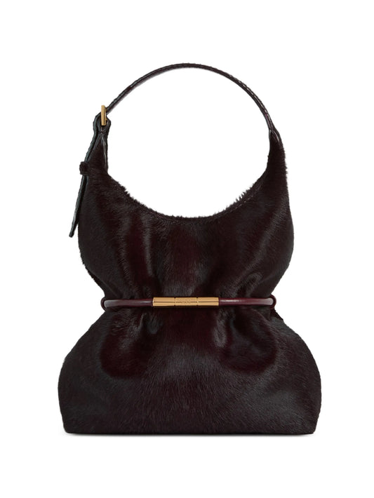 mini Sphynx hair-on leather shoulder bag