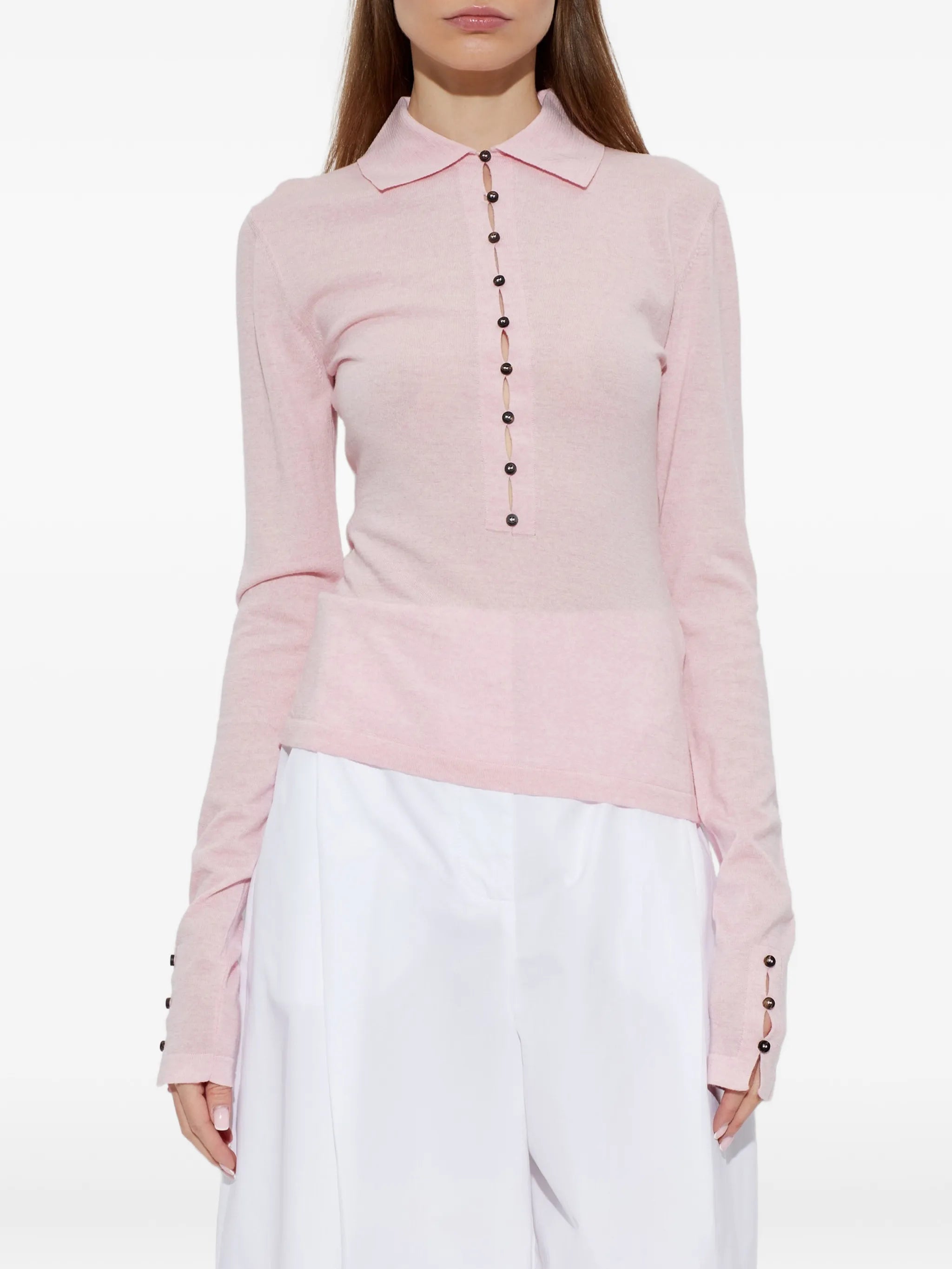 The Merino long-sleeve polo shirt