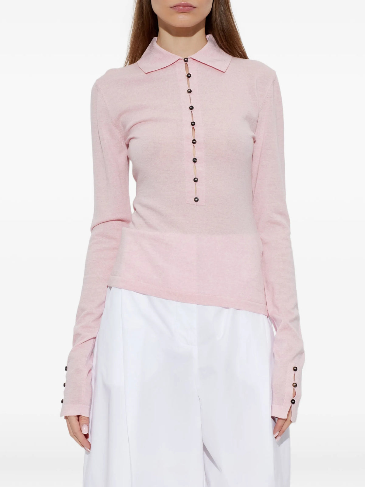 The Merino long-sleeve polo shirt