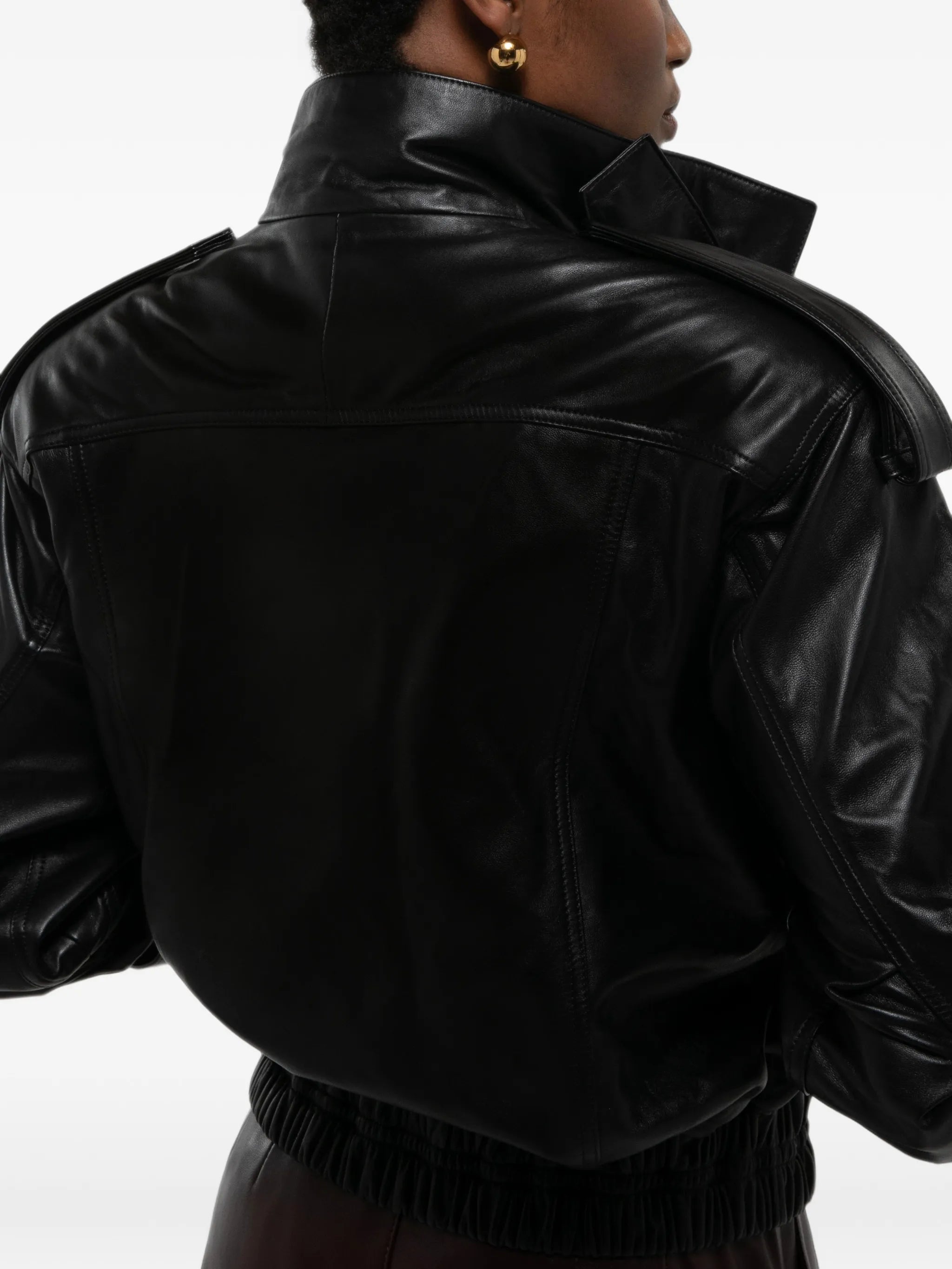 Fiona leather bomber jacket