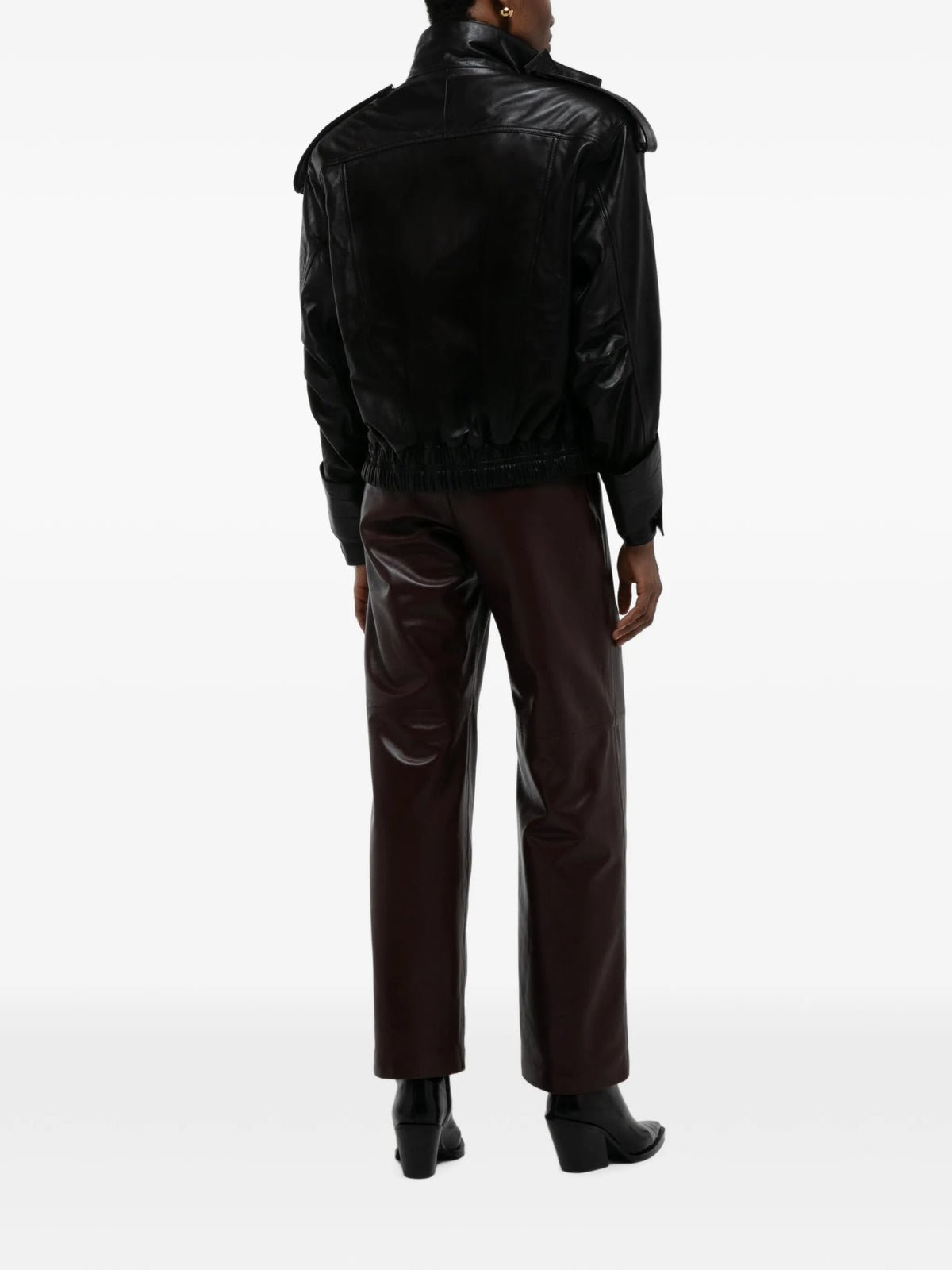 Fiona leather bomber jacket