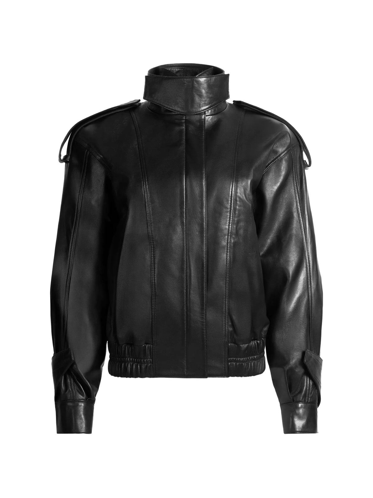 Fiona leather bomber jacket