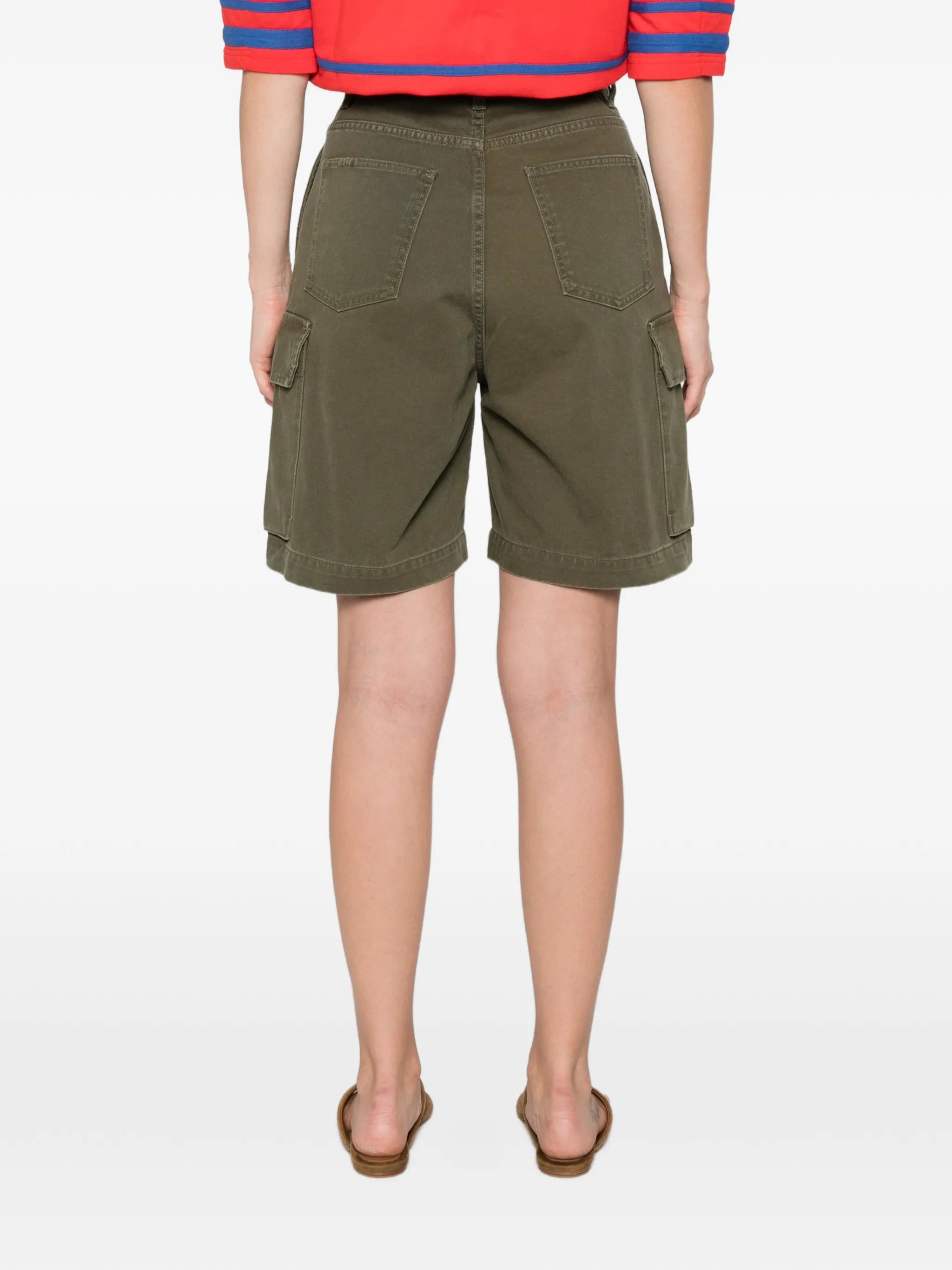 twisted patch-pocket shorts