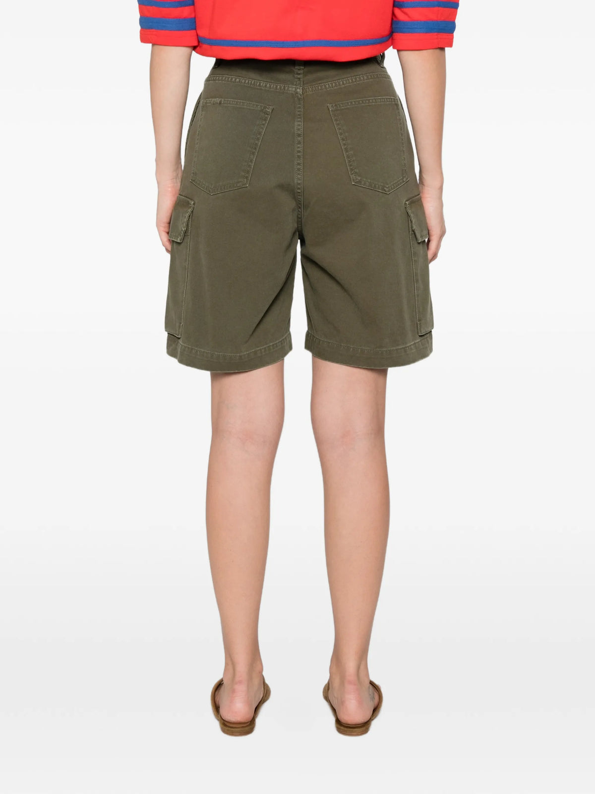 twisted patch-pocket shorts