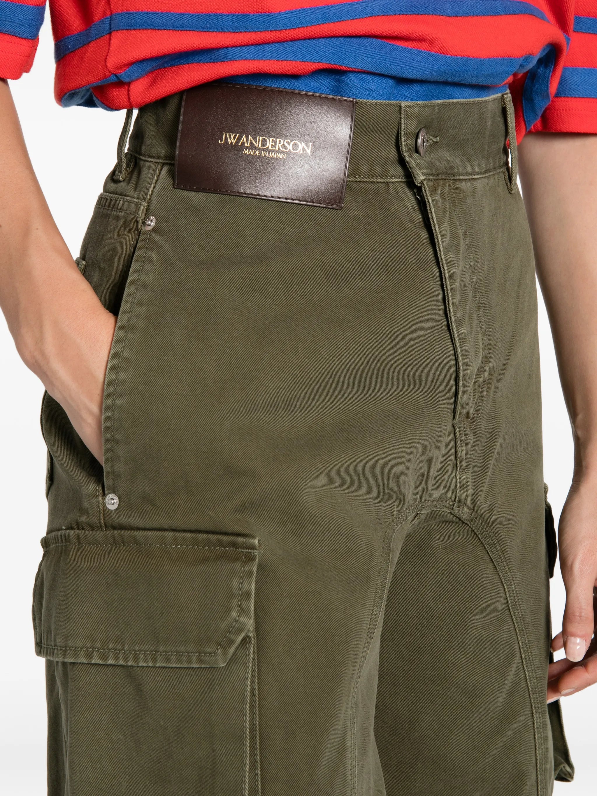 twisted patch-pocket shorts