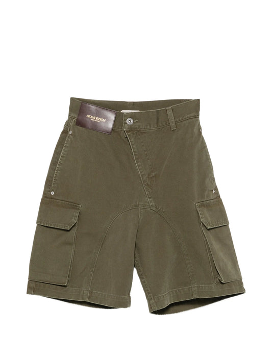 twisted patch-pocket shorts