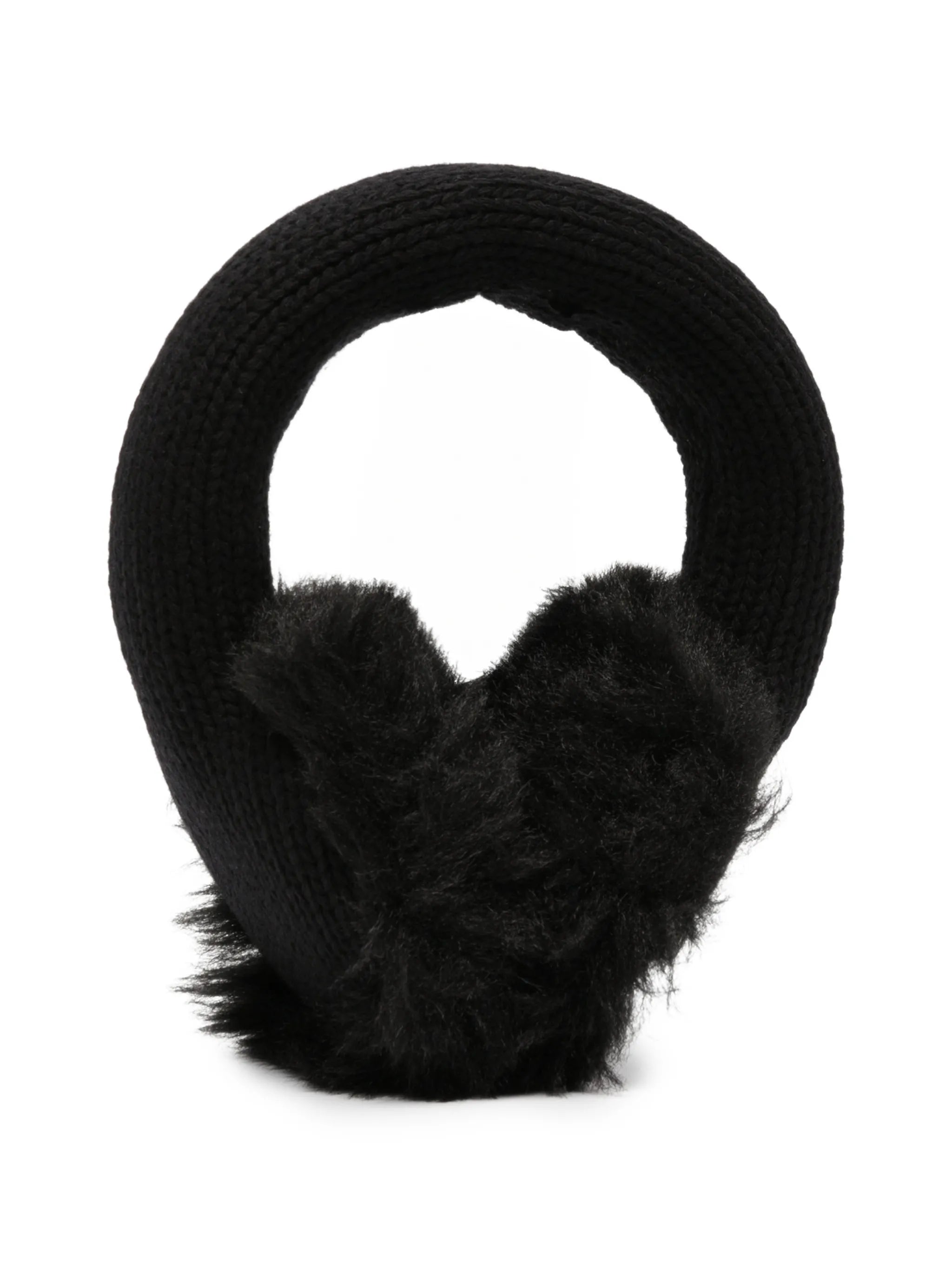 chunky-knit faux-fur earmuffs