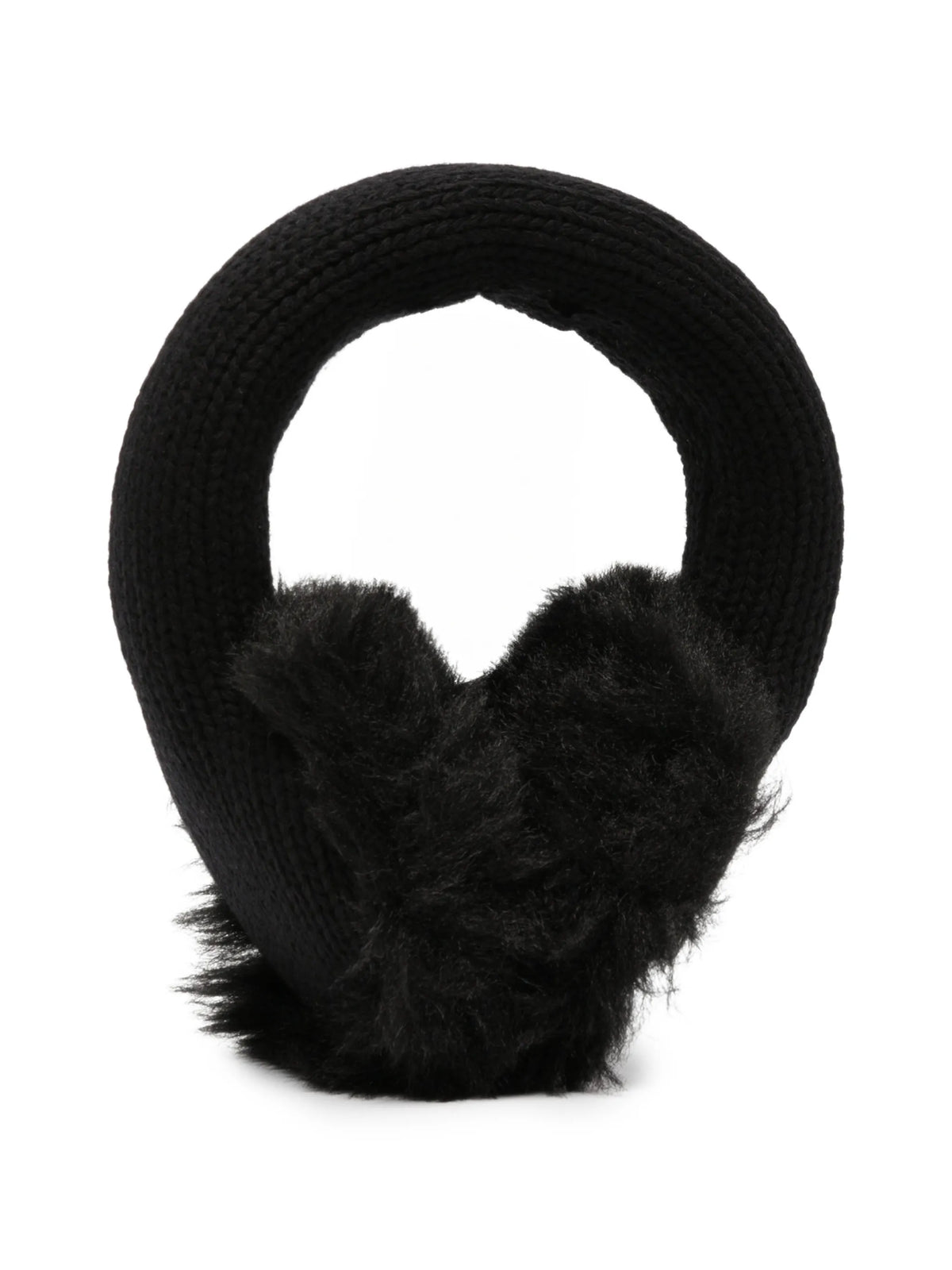 chunky-knit faux-fur earmuffs