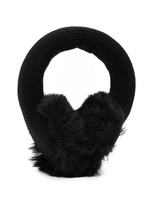chunky-knit faux-fur earmuffs