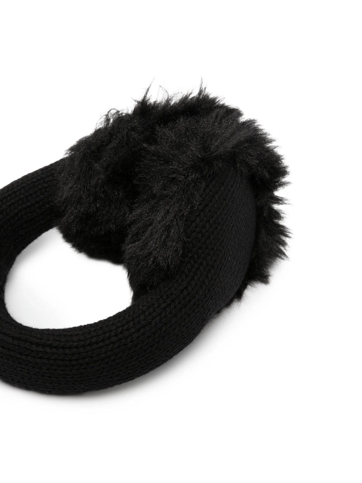 chunky-knit faux-fur earmuffs