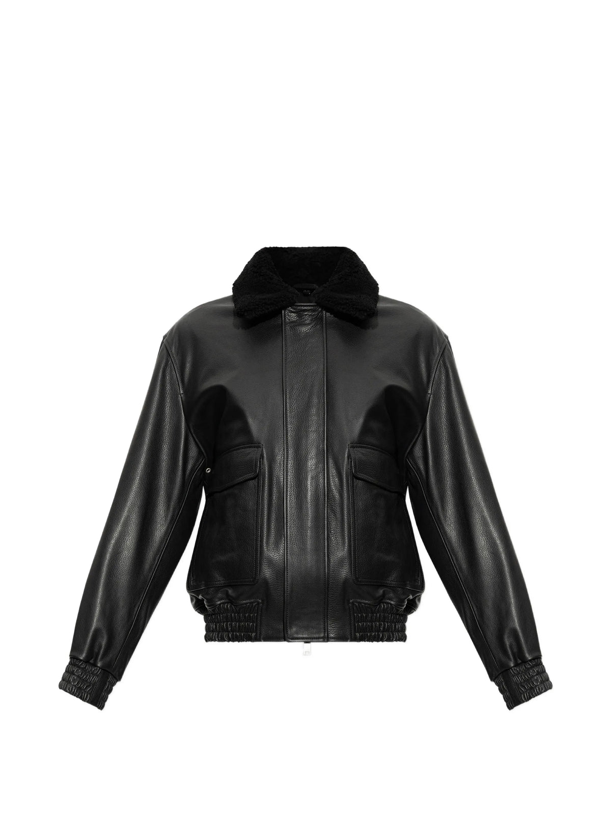 Bari faux-fur-collar leather jacket