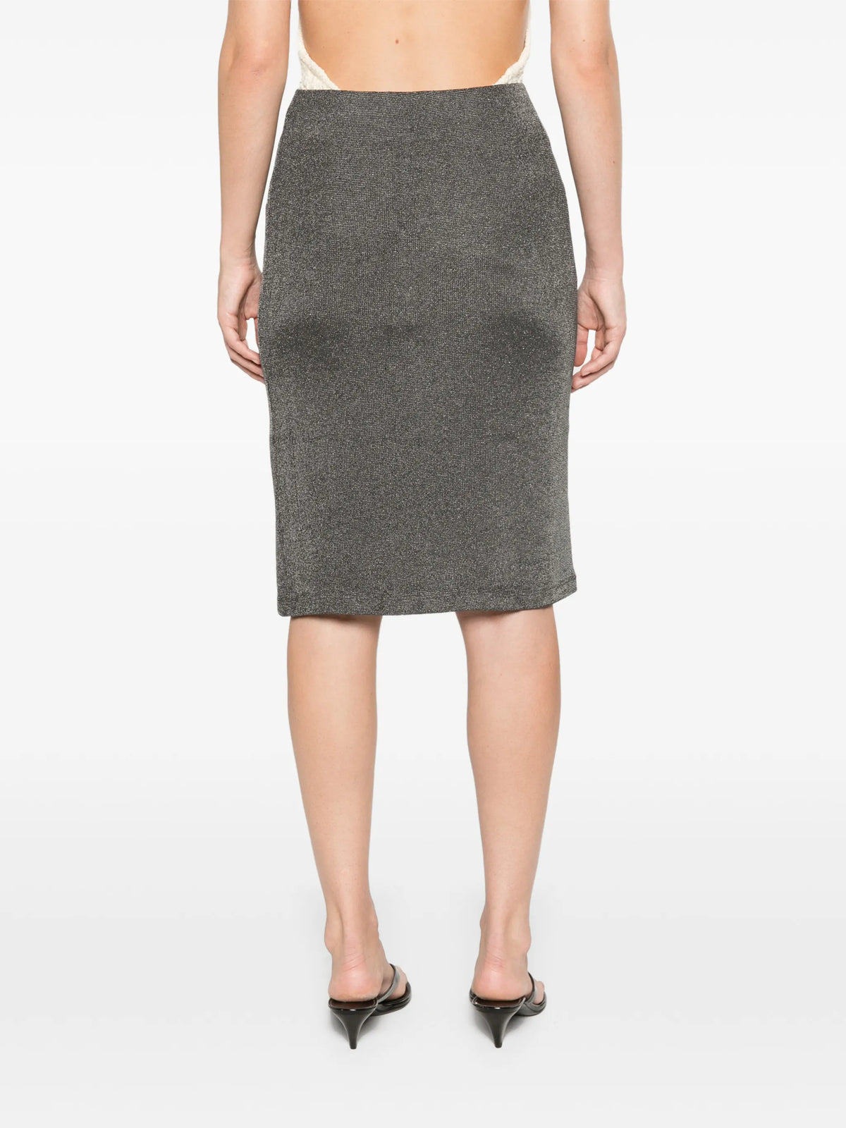 Clara skirt chrome metallic