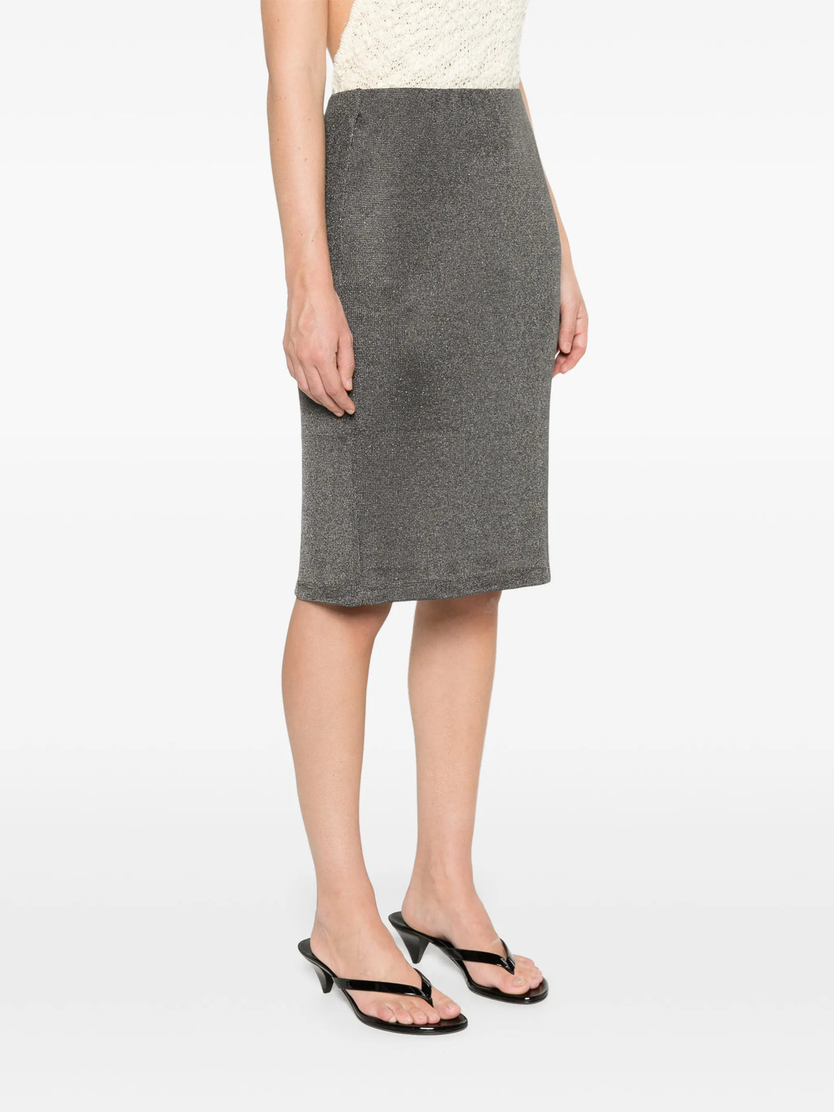 Clara skirt chrome metallic