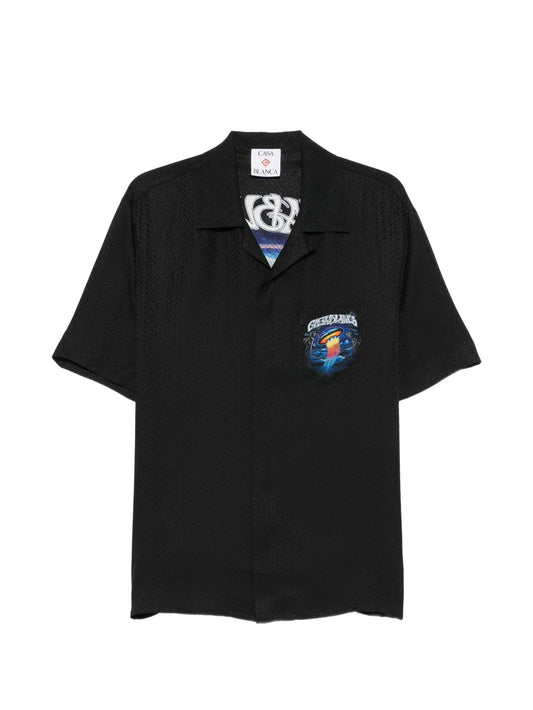 logo-print shirt