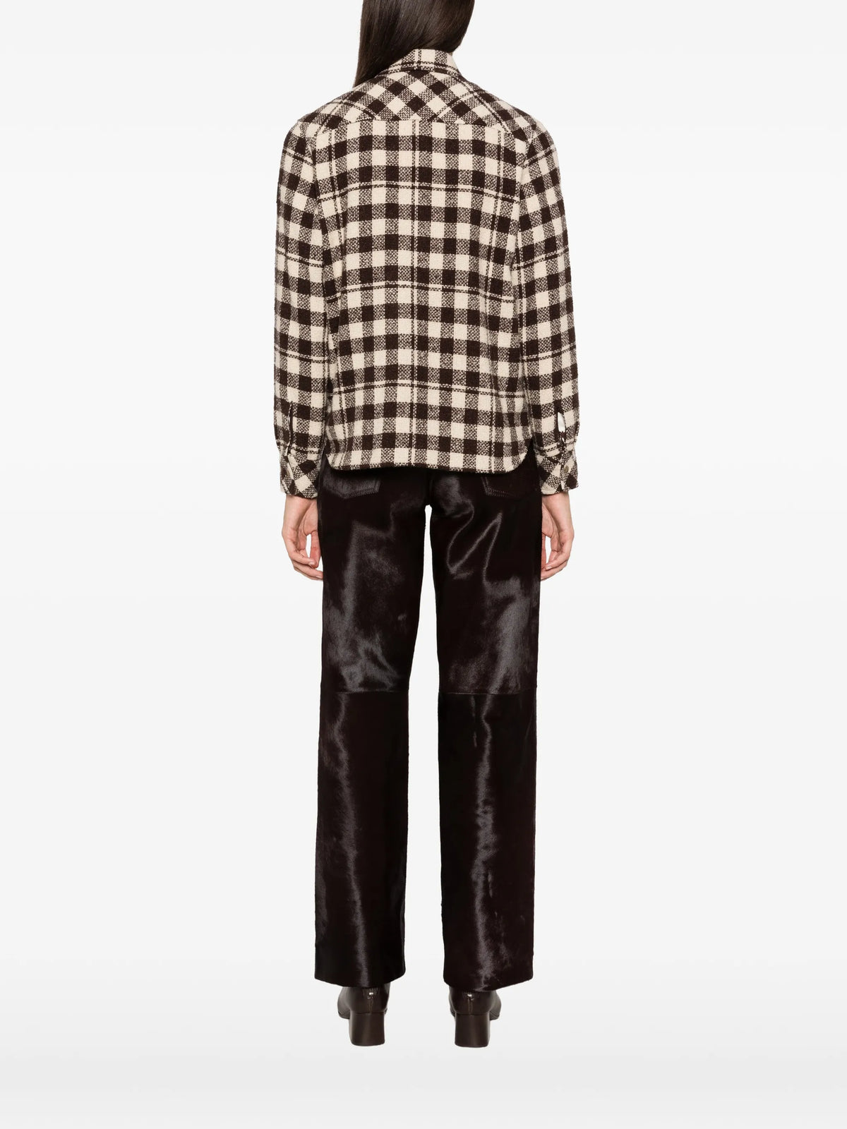check-pattern button-down jacket