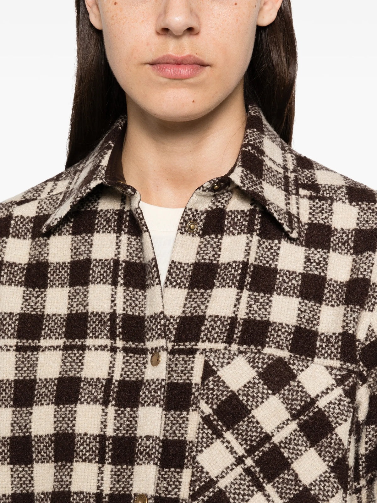 check-pattern button-down jacket