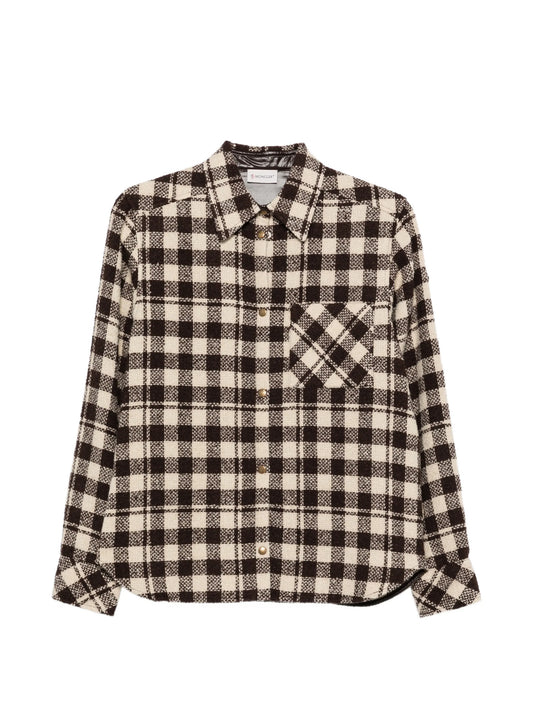 check-pattern button-down jacket