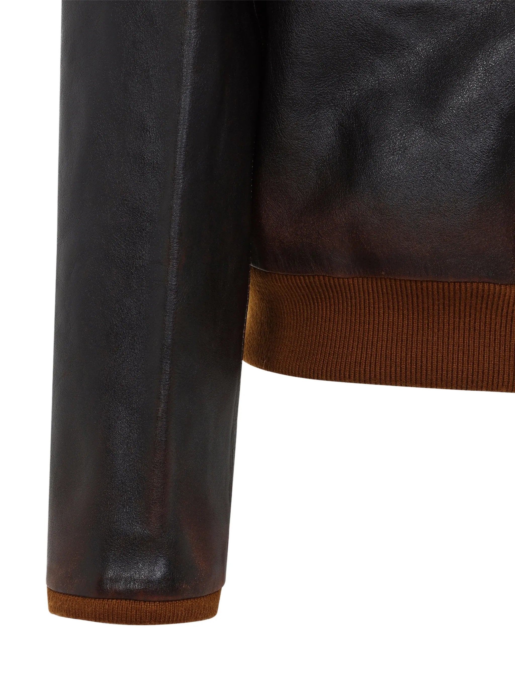 flap-pockets leather jacket