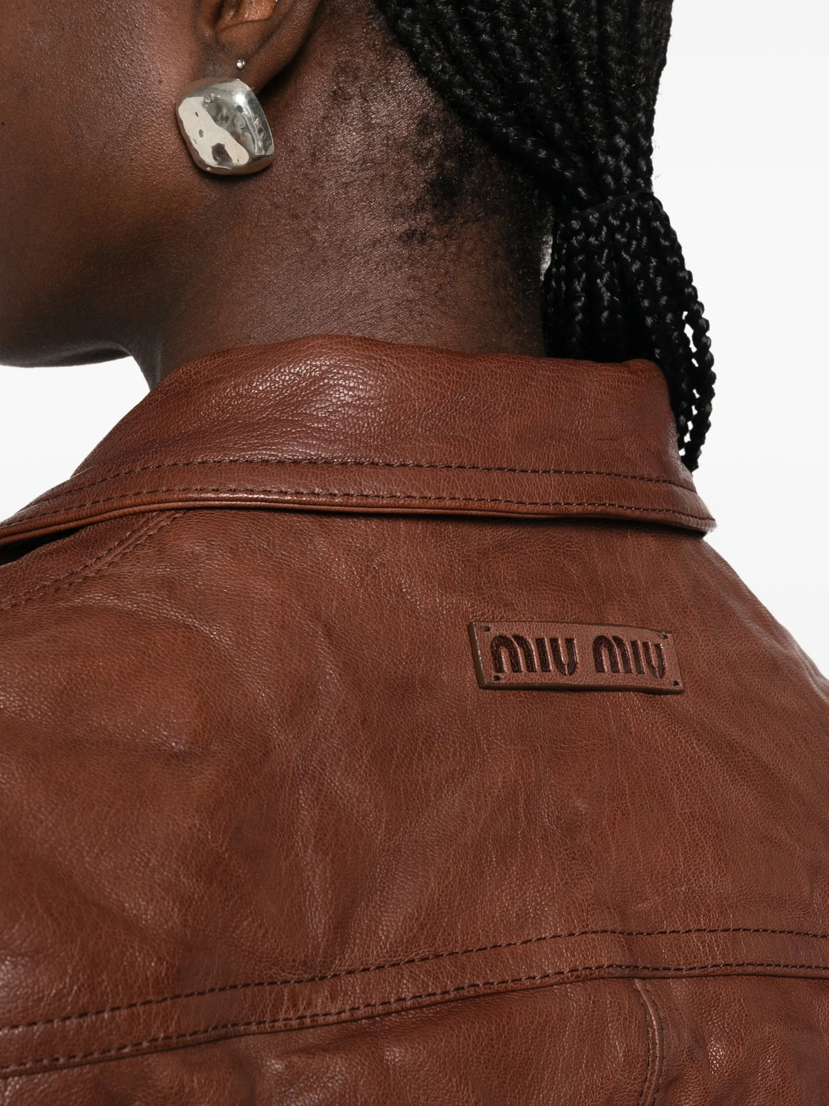 crinkled leather jacket