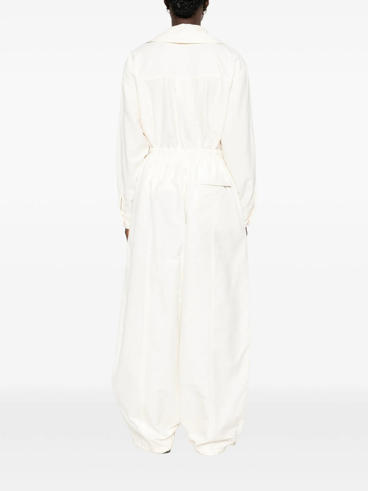 compact cotton toile trousers