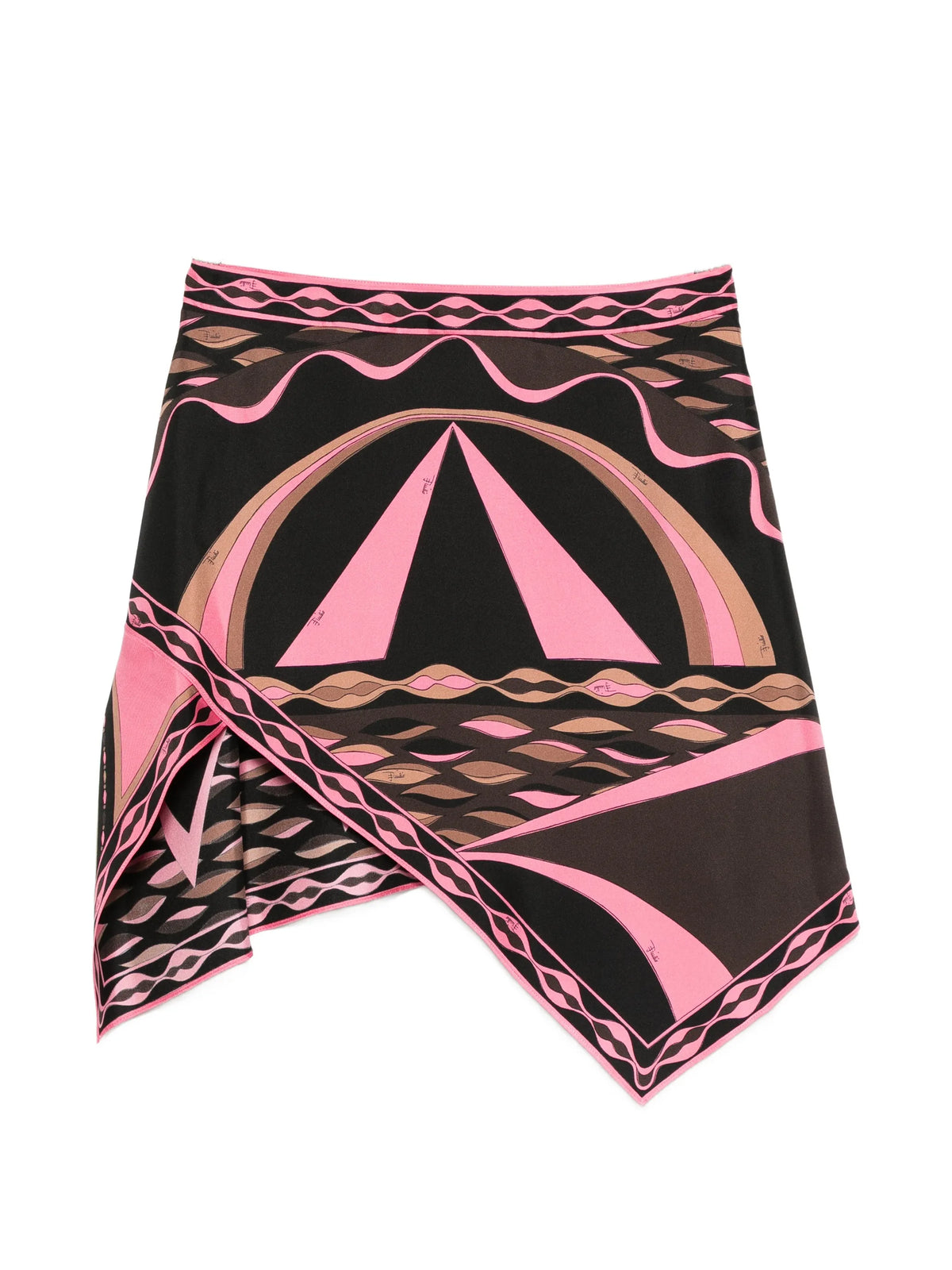 dune-print silk scarf skirt