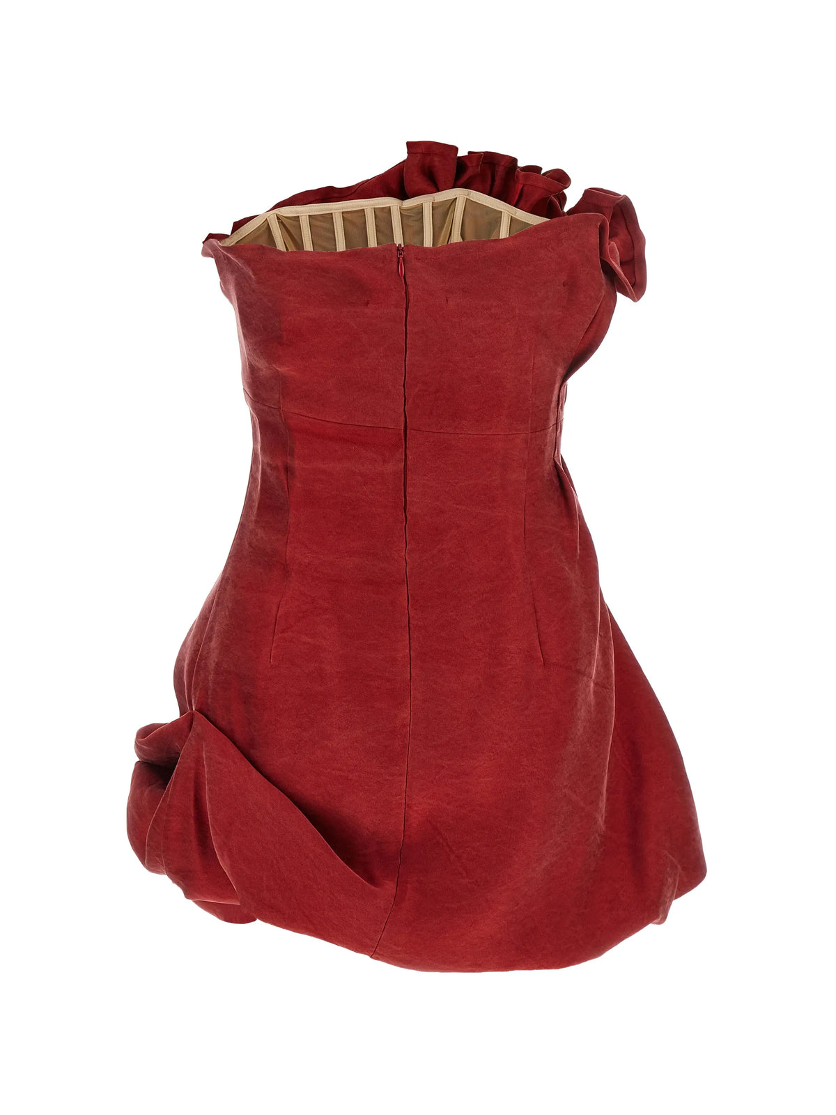 pleated asymmetrical mini dress